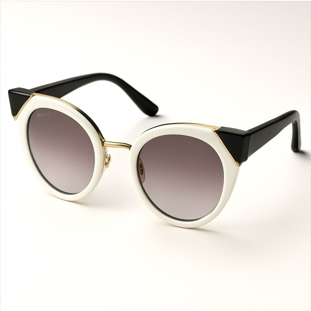 Salvatore Ferragamo SF835S Sunglasses Ivory/Dark Plum, 100% Authentic for Women